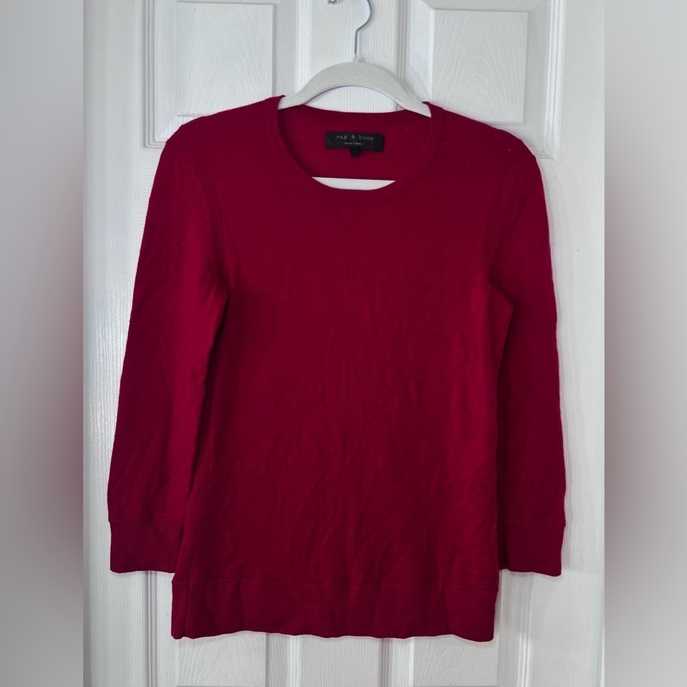 Rag & Bone Red‎ Long Sleeve Sweater Size Small